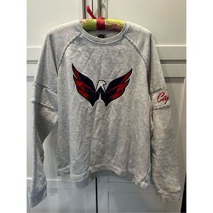 NHL Washington Capitals Concepts Sport Gray Cabling Sweatshirt Women’s Sz XL
